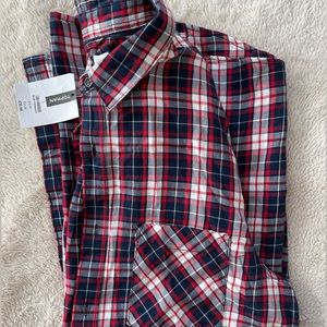 Men’s Topman Plaid Button Up Size Large